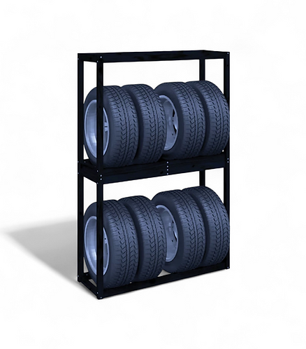 Étagère à Pneus Noir 16"x48"